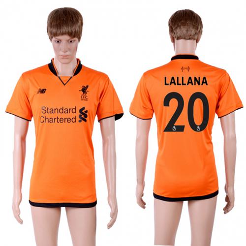 Liverpool #20 Lallana Sec Away Soccer Club Jersey - Click Image to Close